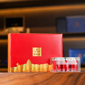 Huaxiangyuan- Guobin Tea Commemorative Edition Small Red Pot old peony white tea （3 Tins in Acrylic Box 25.2g *3）（version 2.5)